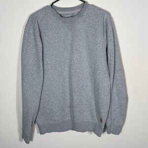 Carhartt Mens Sweatshirt Small Gray Loose Fit Long‎ Sleeve Crew Neck Pullover